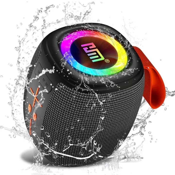 HM-805 Portable Bluetooth 5.3 Speaker with RGB Lights & IPX4 Waterproofing - Black
