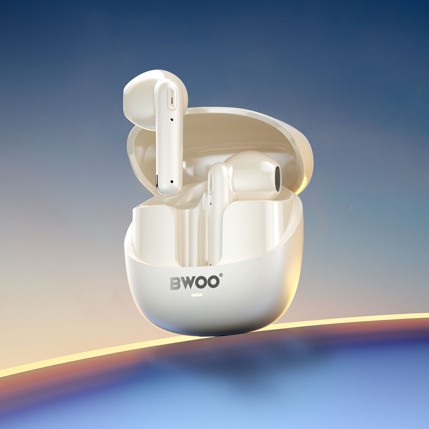 Bwoo BW98 ENC BT V5.3 Half In Ear Wireless Earbuds - Black