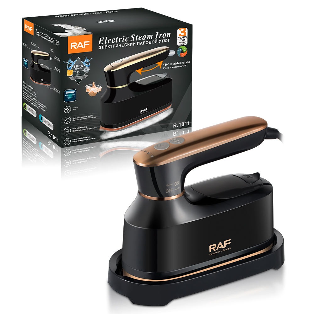 RAF R.1011 1800W Steam Electric Iron With Ceramic Plate - Black