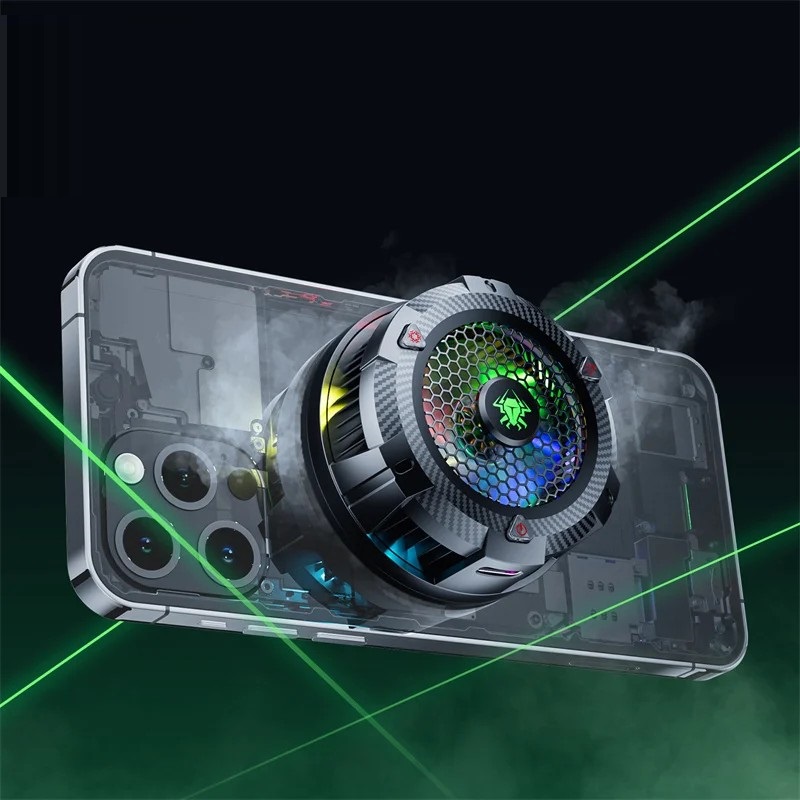 Plextone Ex1 Pro RGB Magnetic Phone Cooler Turbofan Radiator - Black