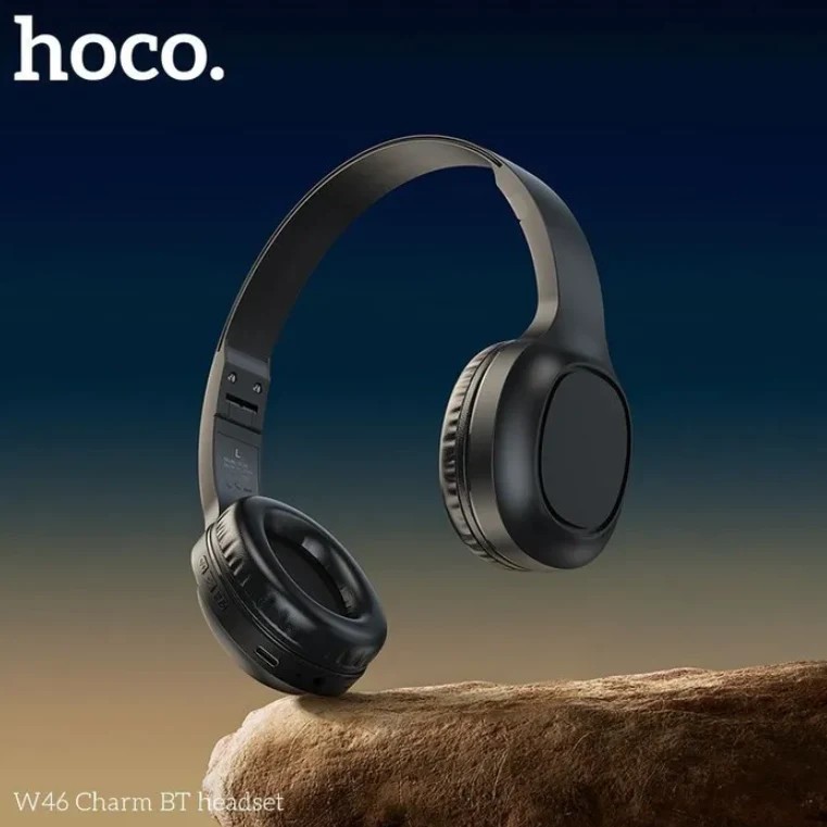 Hoco W46 Folding Wireless Bluetooth Headphone - Black
