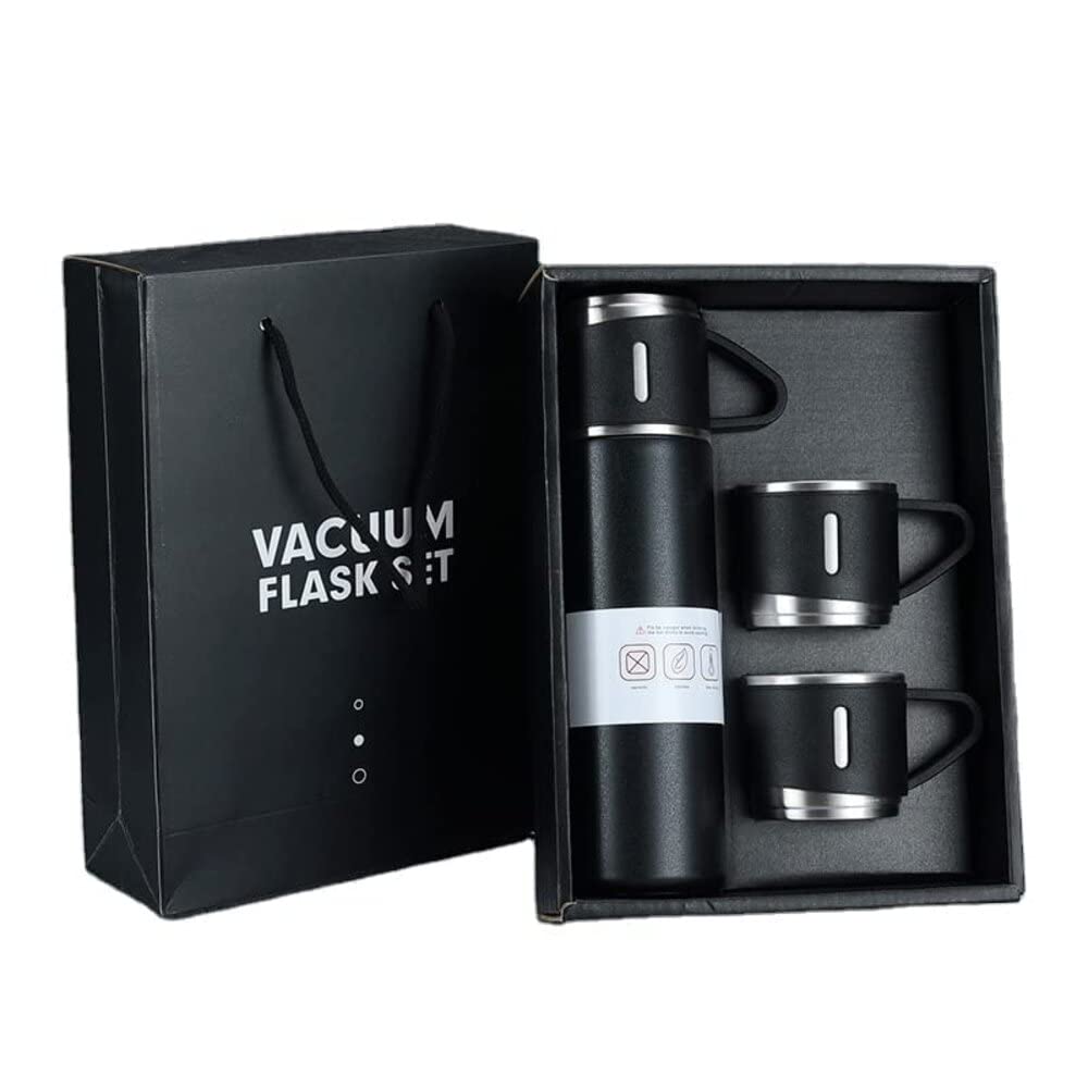 Gift Vacuum Flask Set Stainless Steel Bottle - 500ml ( Black)