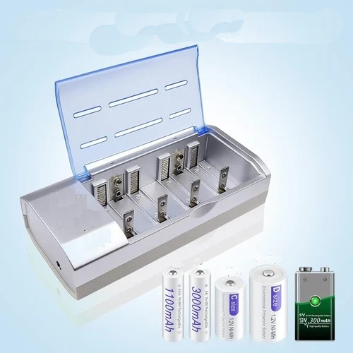 Goop 821BW AA/AAA/9V/D/C Universal Battery Charger For Ni-Cd Ni-MH Cells