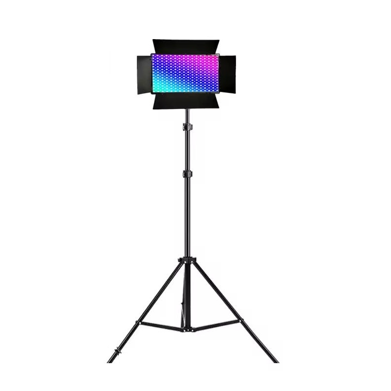 LED 800 RGB Video Panel Light For Tiktok Live Professional Audio Video Lighting - Black