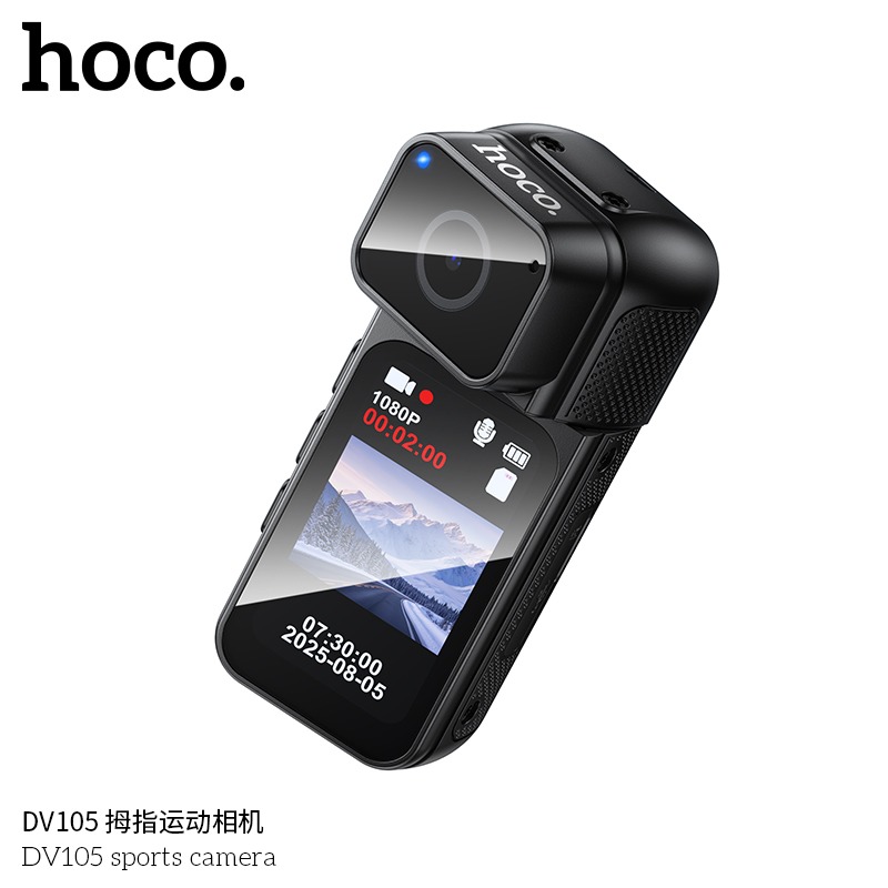 Hoco DV105 Sports Action Camera With Wi-Fi 1.47-Inch IPS Display - Black