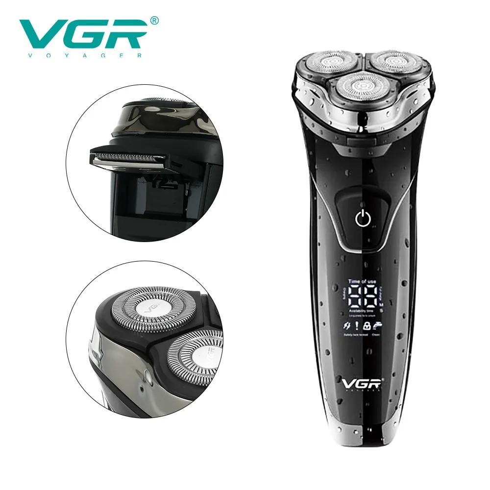 Vgr V318 3-in-1 Electric Shaver with Floating Heads USB Charging & Washable Design