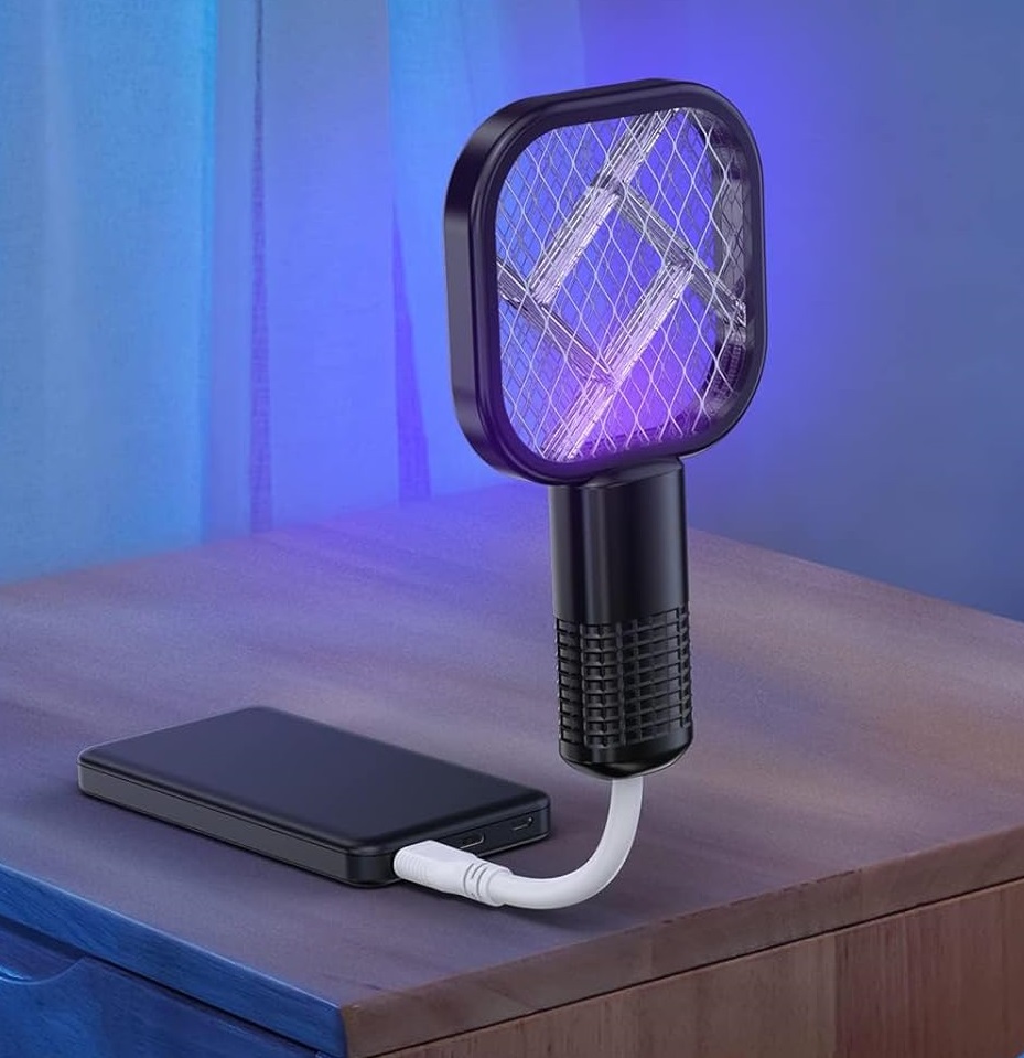 Gecko Portable USB Mini Mosquito Killer Swatter For Indoor and Outdoor - Black