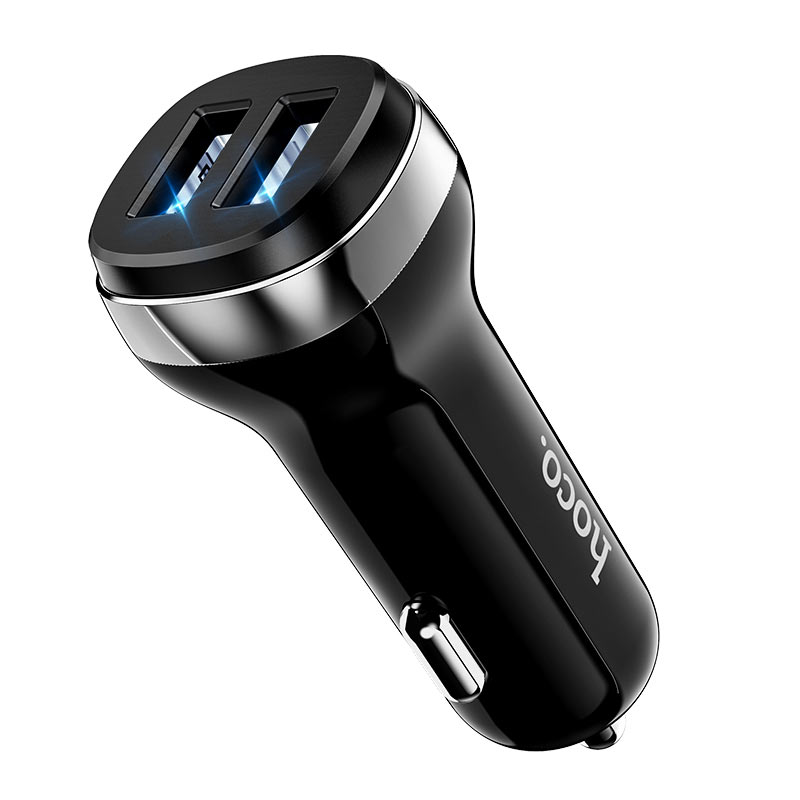 Hoco Z40 Superior Dual Port Car Charger - Black