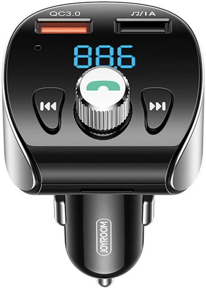 Joyroom JR-CL02 Multi Function Bluetooth Music FM Transmitter Car Charger - Black 