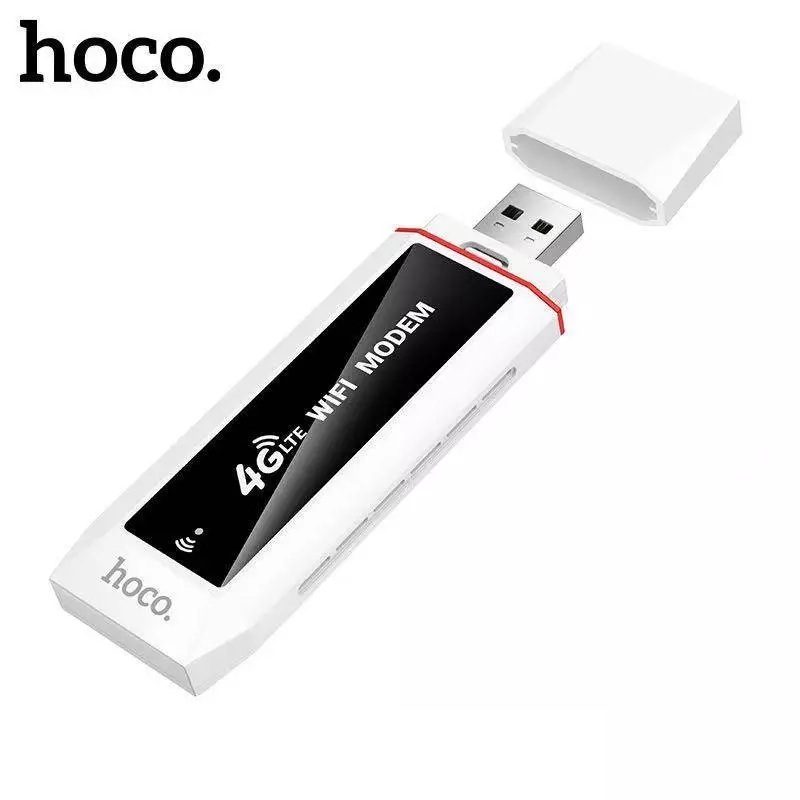 Hoco HI43 4G LTE WiFi 6 Pocket Hotspot USB Modem for PC, Laptop & EV Cars - White