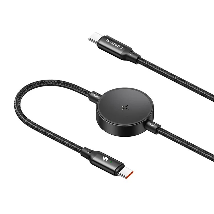Mcdodo CA 4170 2 In 1 60 Watt USB-C cable And Samsung Watch Charger 1.5m - Black