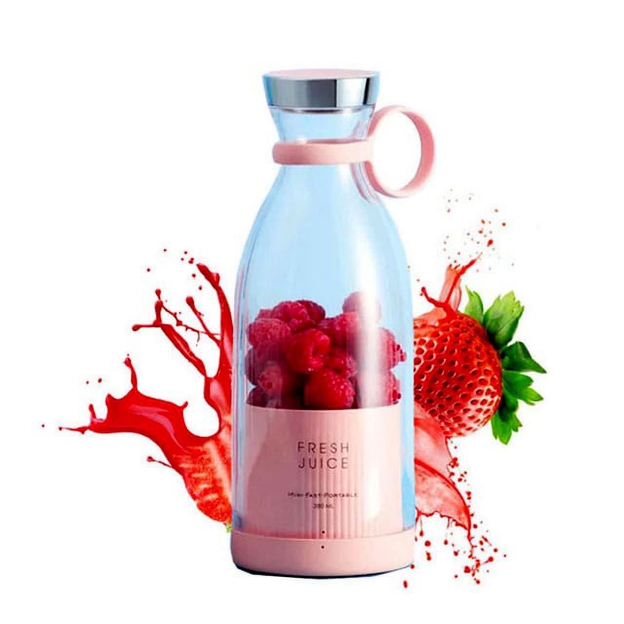 Mini Portable USB Rechargeable Blender Bottle for Shakes & Smoothies - Pink