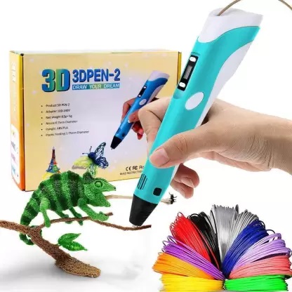 3D Pen Professional Creativity 3D Printing Pen with 3 x 1.75mm ABS/PLA Filament - Multicolor