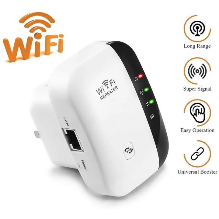 Wireless-N WiFi Repeater 802.11n/b/g Network Wi Fi Routers 300Mbps Range Expander - White