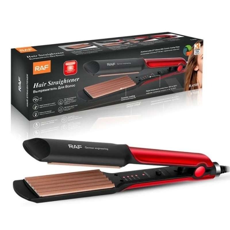RAF R418 Ceramic Coating Hair Straightener - Red