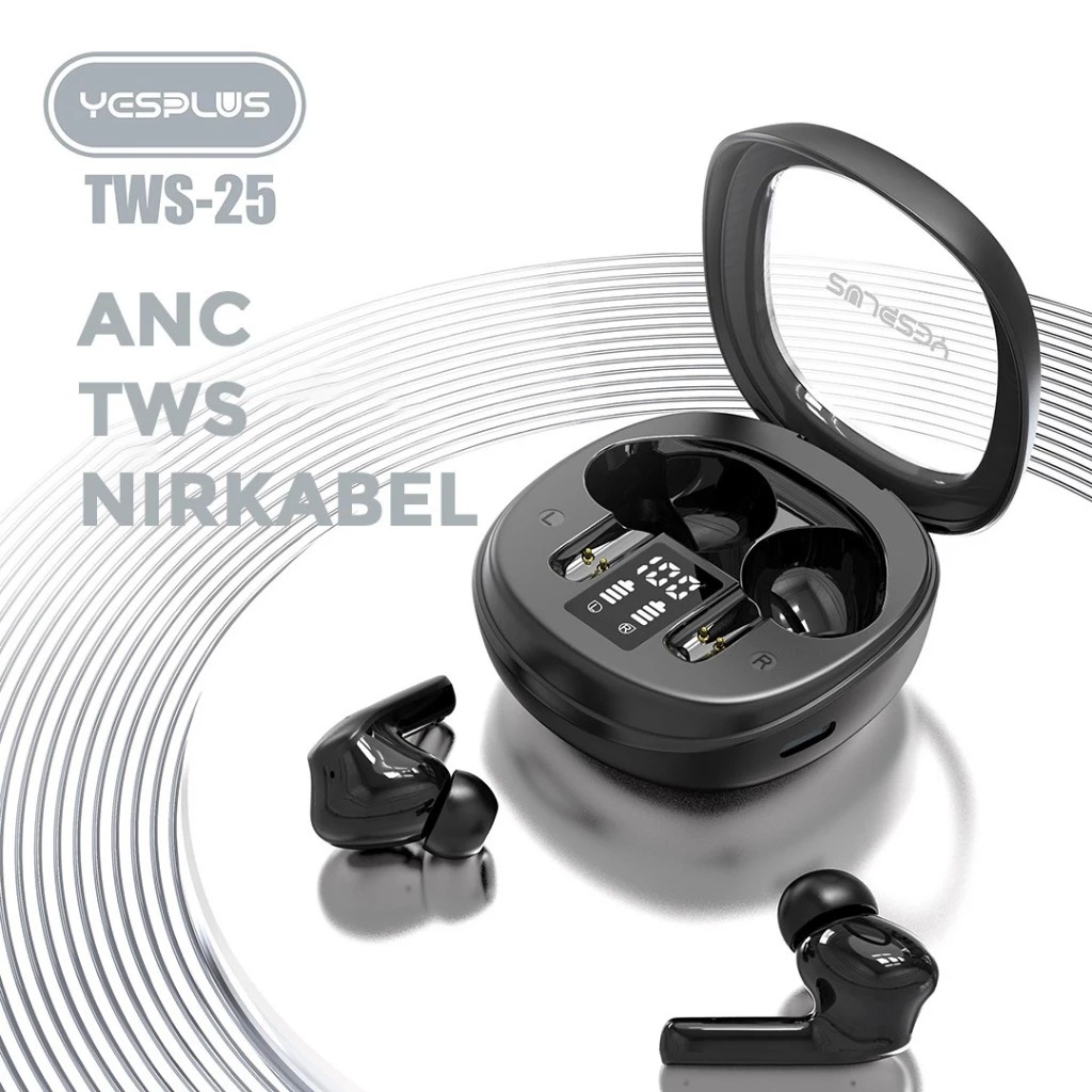 YESPLUS TWS-25 ANC + ENC True Wireless Earbuds - Black