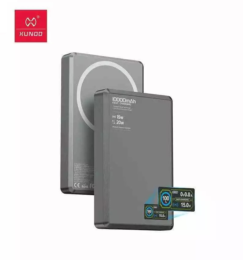 Xundd XDPB 029 PD 20W Smart Display Magnetic Power Bank 10000 mAh - Black