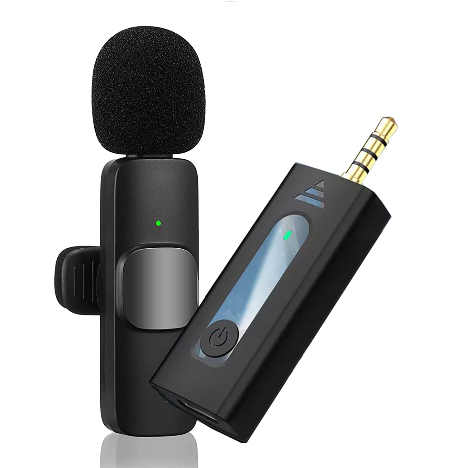 K35 3.5mm Wireless Omnidirectional Microphone Mic Plug And Play - Black