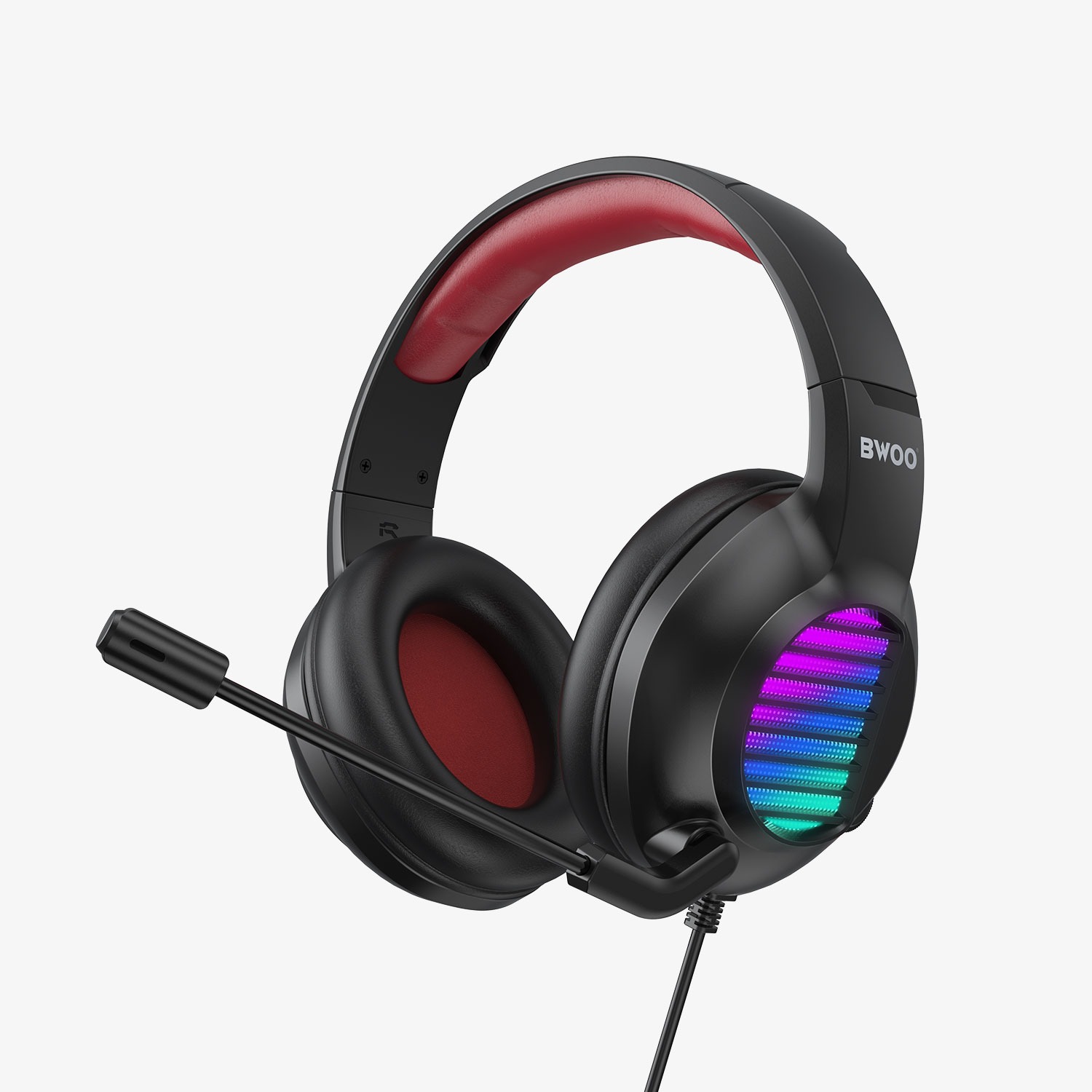 BWOO BO-BX024 Stereo Surround Sound Wired Gaming Headphone With Mic - Black