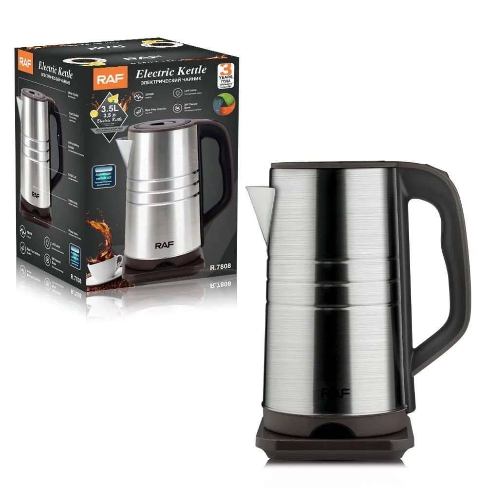 RAF R7808 3.5 Liter Electric Water Heating Kettle - Silver