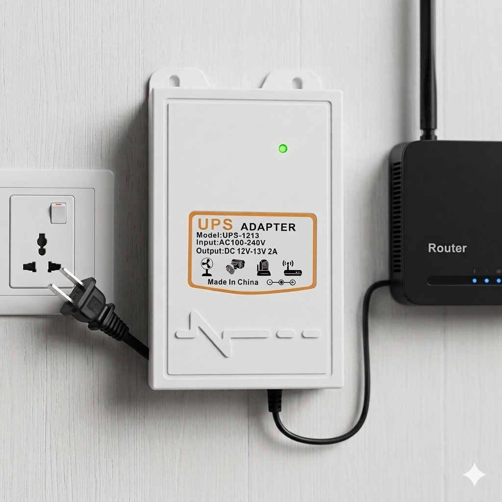 Router Backup UPS 2-3 Hours Backup 12 Volt 2A MAX Power Supply 2.5A Output DC