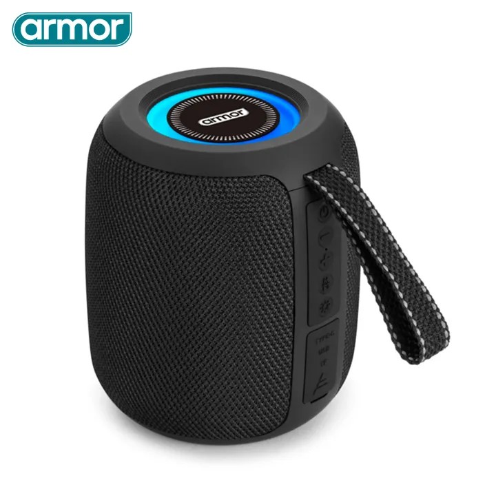 Armor Bass 150 Bluetooth Speaker 10W 7 Hour Playtime RGB Lights 1800mAh Battery - Black