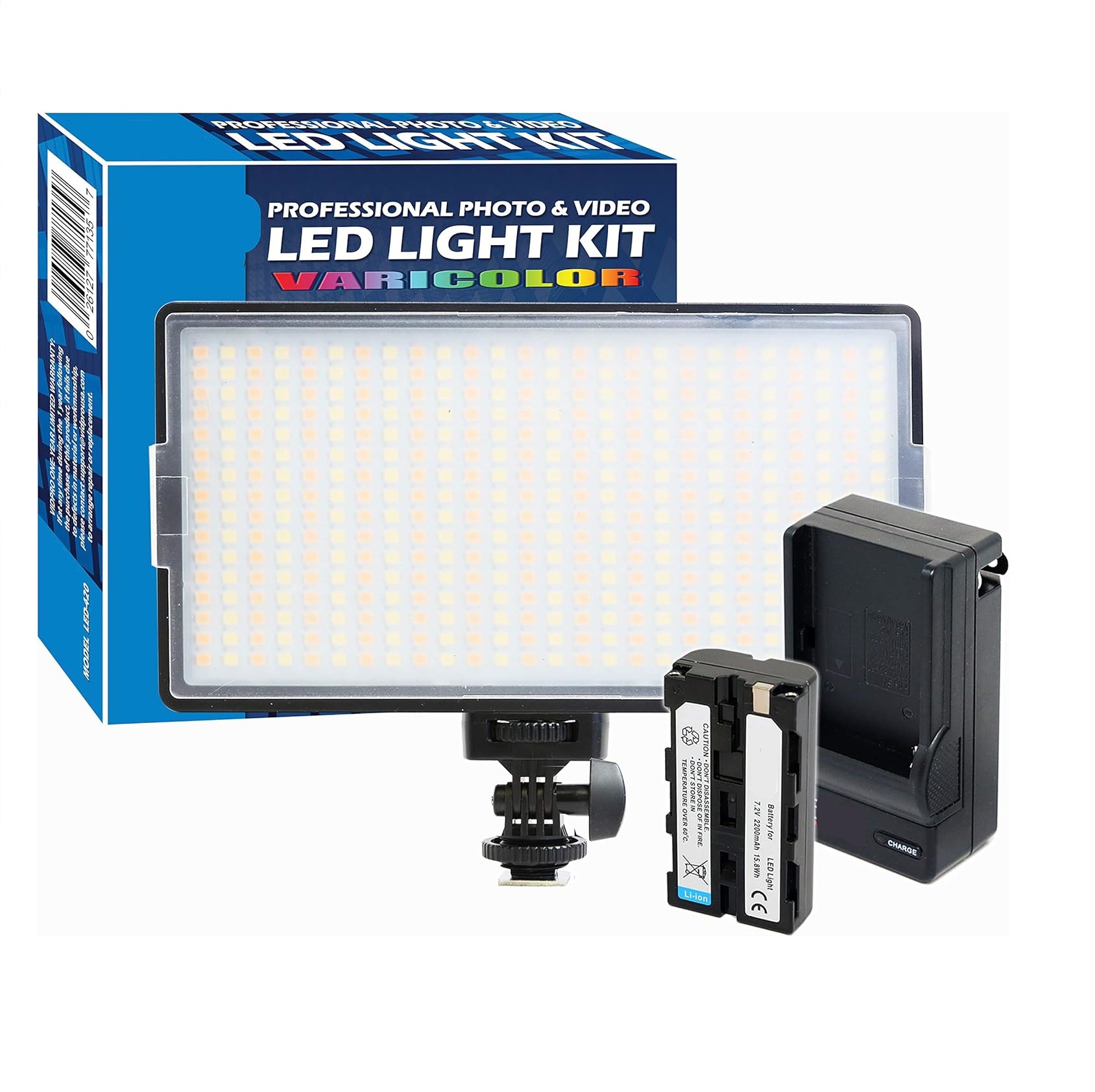 Led 416 Professional 416 Led On Camera Photo And Video Light Kit - Black