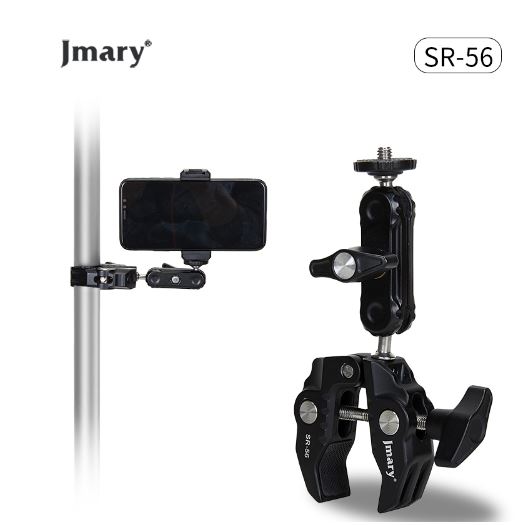 Jmary SR56 Bicycle Handlebar Clamp Mount Bracket Motorbike For Insta360 And GoPro - Black