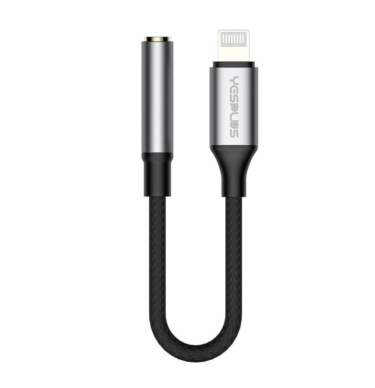 Yesplus YS1409 iP To 3.5mm Audio Converter Cable - Black