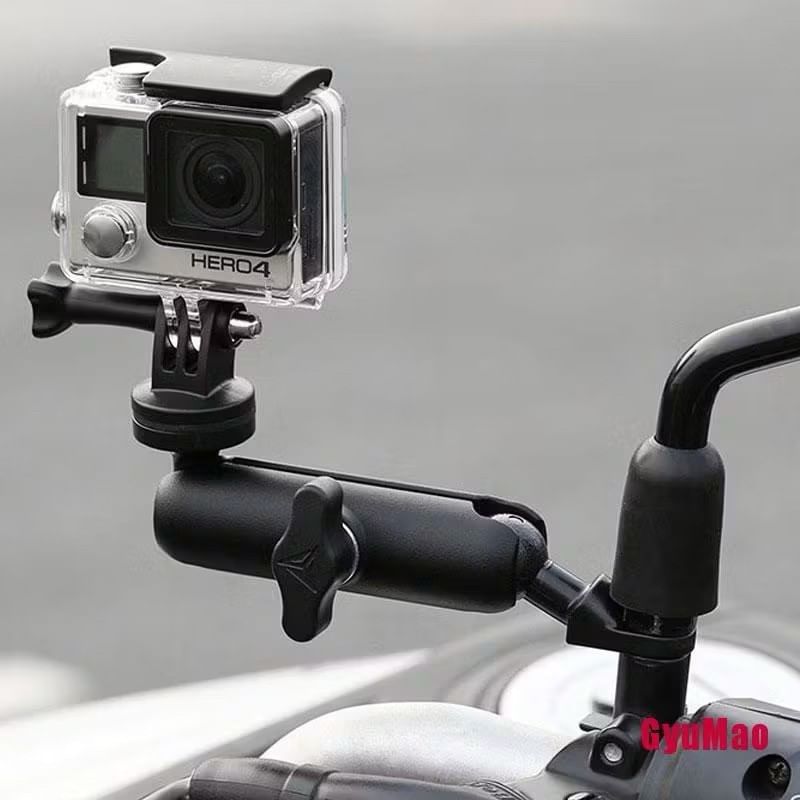 Onesam OS M12 360° Rotation Rearview Mirror Gopro Mount - Black
