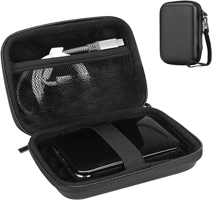 Hard Drive Storage Case Bag - Black
