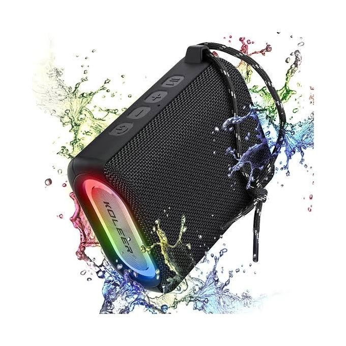 Koleer S31 IPX7 Waterproof Bluetooth Speaker with Mic & 1200mAh Battery - Black