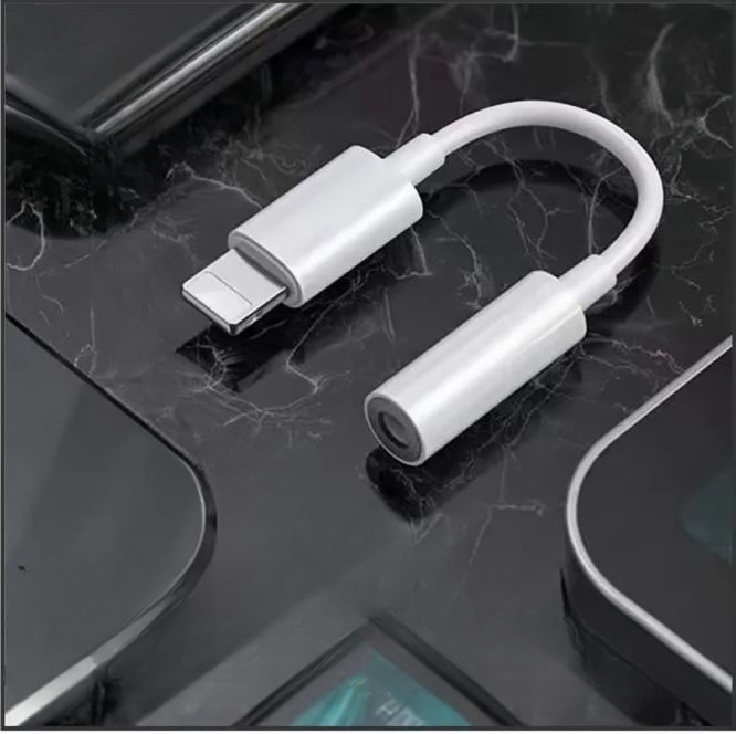 YESPLUS YS 1406 IPH To 3.5mm Audio Adapter Headphone Jack Converter - White