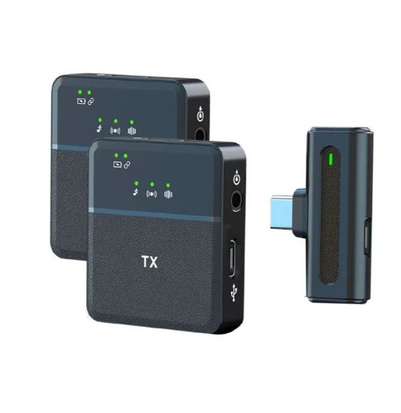 SX8 Professional Wireless Double Microphone Type C - Black