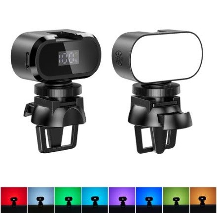 Jmary FM 16RGB Mini RGB Camera Video Fill Light - Black