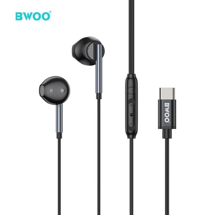 BWOO HF167 Type C In Ear Earphone - Black