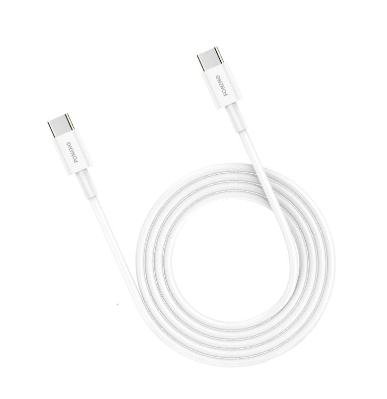 Foneng X55 60 Watt 2 Meter USB-C To USB-C Cable - White