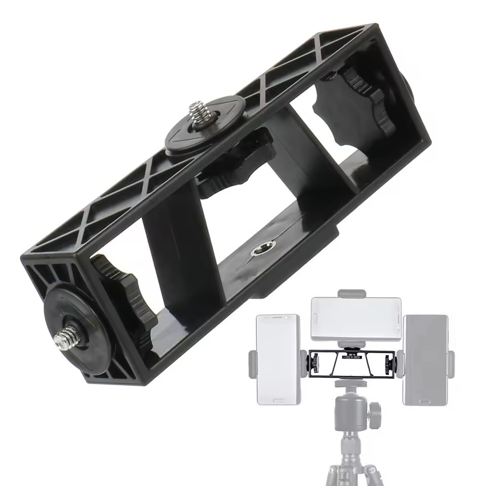 Multi-Position Mobile Camera Bracket Holder For Photo & Video - Black