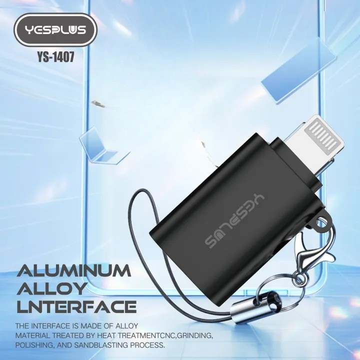 Yesplus YS 1407 OTG Lightning Adapter For iOS Devices - Black