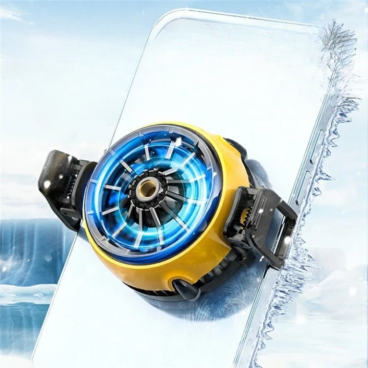 MEMO DLA6 9 Blade High Speed Semiconductor Mobile Cooler - Yellow