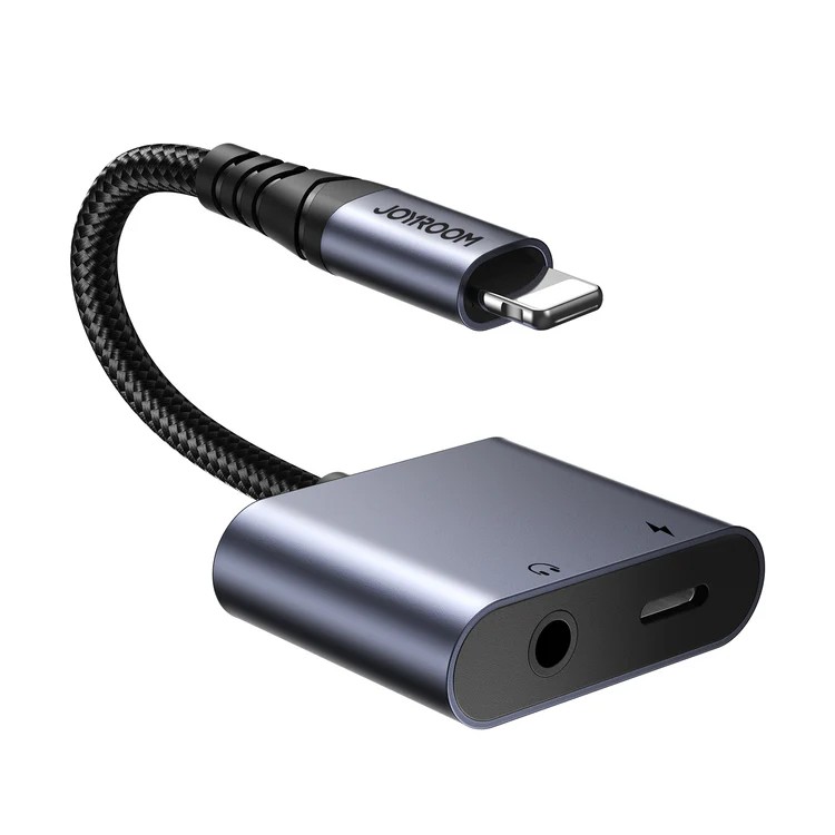 Joyroom SY-L01 2-in-1 Lightning to 3.5mm & Charging Audio Adapter (Call Version) - Black