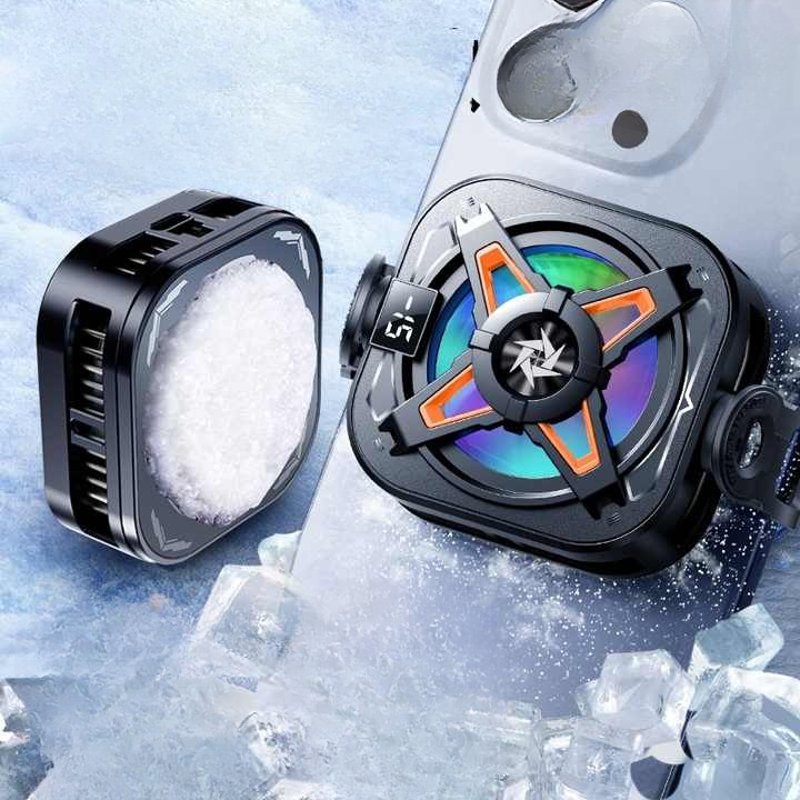 SL54 Semiconductor Mobile Phone Cooler With LED Temperature Display - Black