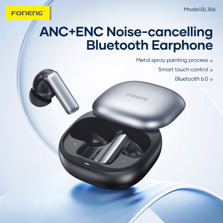 Foneng BL166 Sliding-Lid ANC + ENC Noise Canceling TWS Earbuds - Black