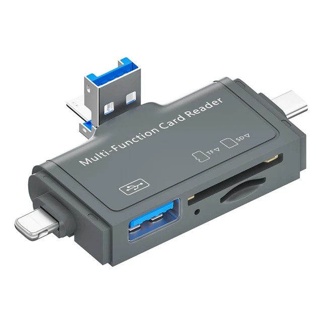 7 in 1 Multi OTG USB C Adapter SD TF Micro Card Reader Micro USB Adapter