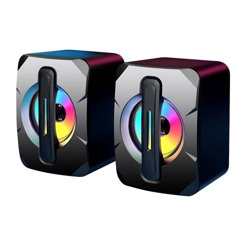 K2053 Desktop Computer Luminous Mini Wired USB Speaker