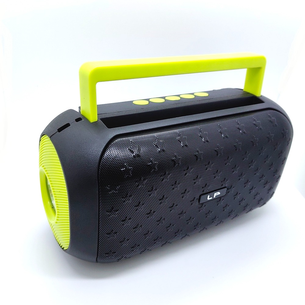 LP V78 Portable Wireless Solar Powered Charging Bluetooth Speaker FM Radio/TF/USB - Black