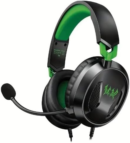 G3100 Wired Gaming Headset with Mic & Memory Foam Cushions for PS5, Laptop & Mobile Devices - Green
