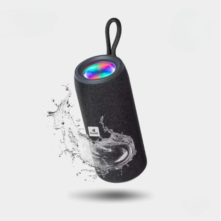 Kisonli Q20 Wireless Bluetooth Speaker Waterproof IPX4 - Black