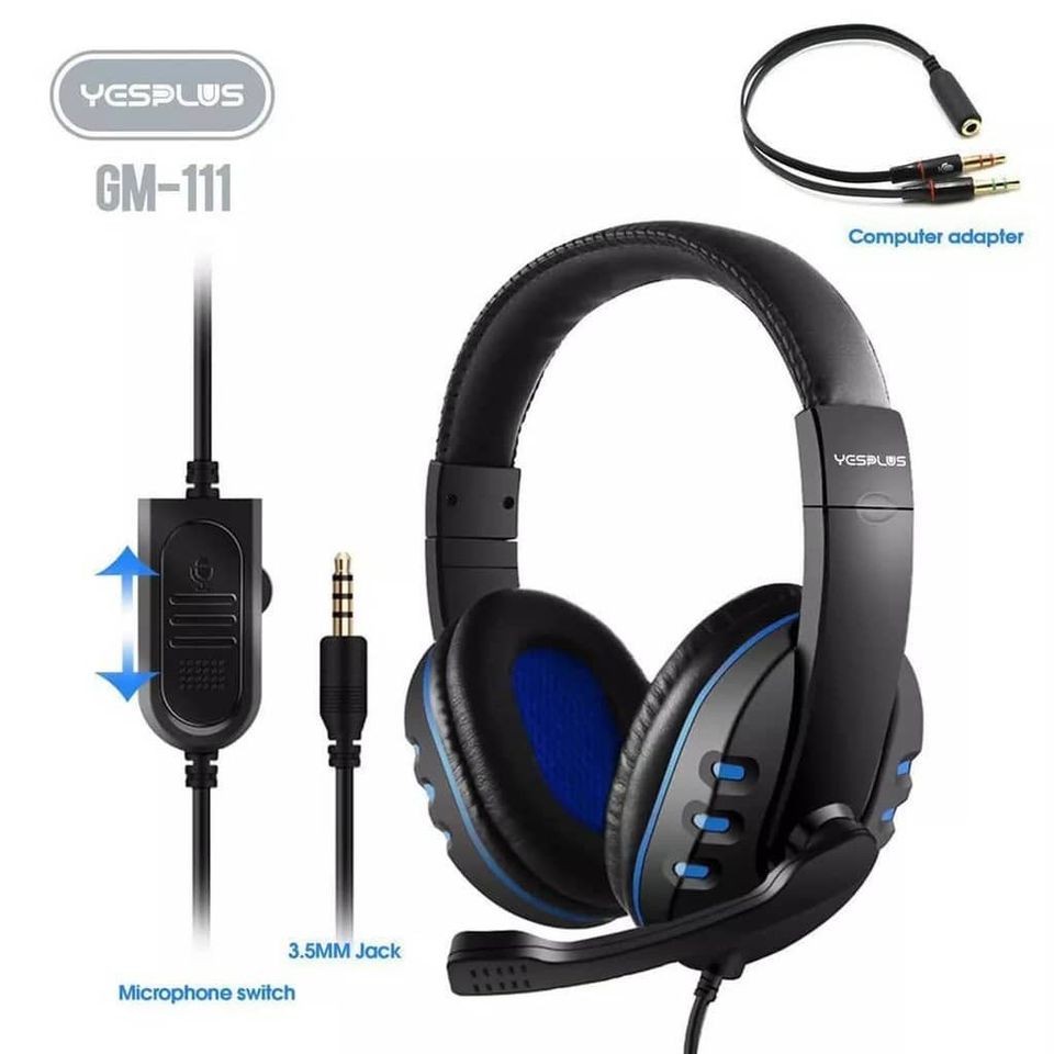 Yesplus GM 111 Professional Gaming Headset Headphone - Black