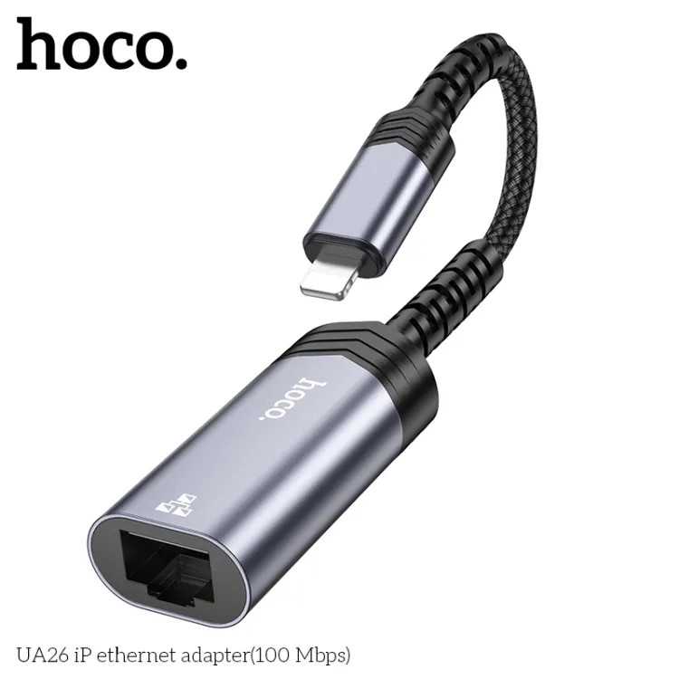 Hoco UA26 IP Ethernet Adapter (100 Mbps) - Black